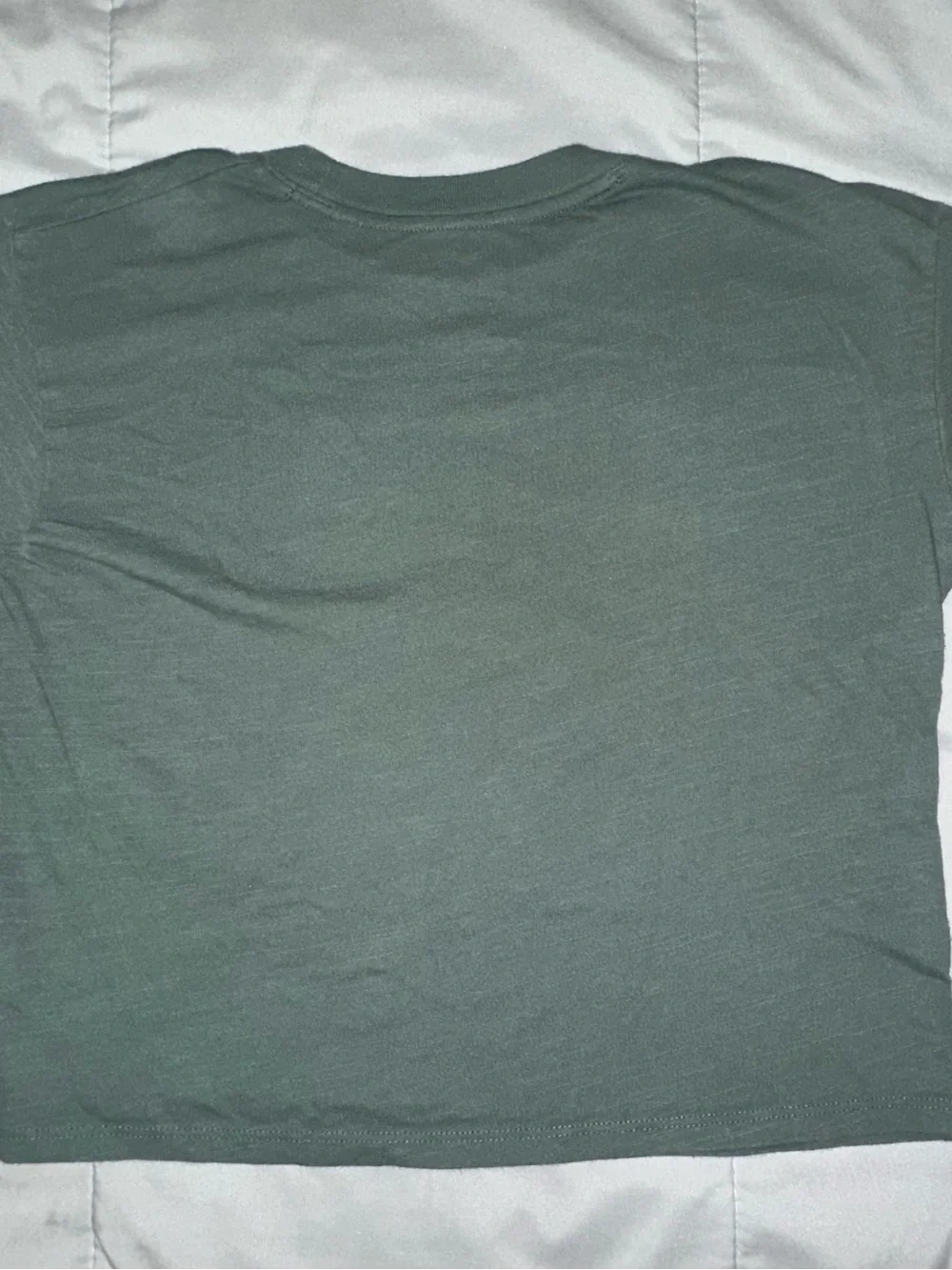 SO Green Tee with Pink and Blue Floral Cat Graphic